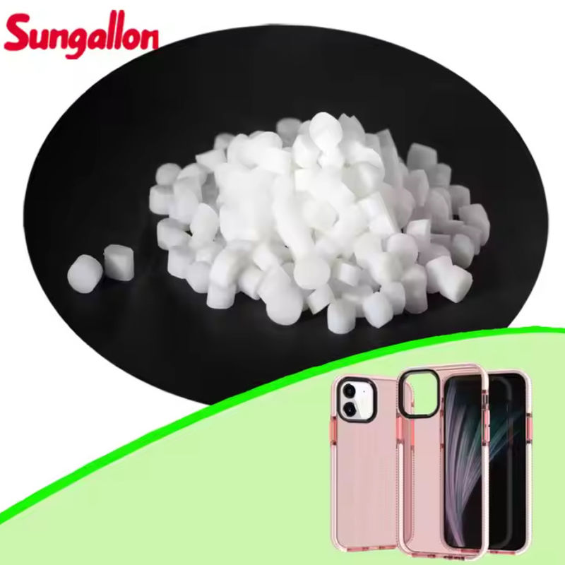 40A-90A Hardness TPE Raw Granuels in White Opaque for Wearable Tech Overmolding